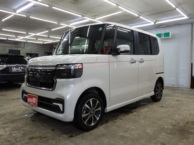 N-BOXカスタム ベースグレード 4WD ホンダセンシング 両側パワースライドドア レーダークルーズ ライトレベライザー フロント左右シートヒーター ミラーヒーター LEDヘッドライト 純正14インチAW 前後ソナー 1オーナー禁煙車(7枚目)