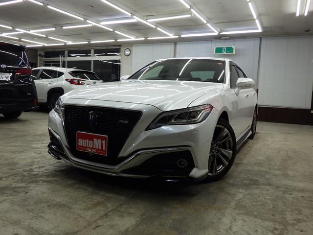 クラウンハイブリッド RSアドバンス Four 4WD サンルーフ 純正ナビフルセグ パノラミックビューモニター ETC2.0 純正オプションフルエアロ デジタルインナーミラー 純正マットバイザー 純正F&室内ドラレコ TSS ワンオーナー 禁煙車(5枚目)