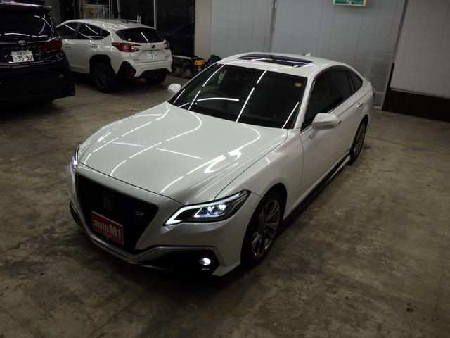 クラウンハイブリッド RSアドバンス Four 4WD サンルーフ 純正ナビフルセグ パノラミックビューモニター ETC2.0 純正オプションフルエアロ デジタルインナーミラー 純正マットバイザー 純正F&室内ドラレコ TSS ワンオーナー 禁煙車(59枚目)