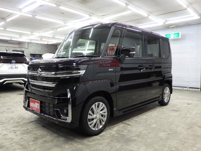 スペーシアカスタム ハイブリッドＧＳ　４ＷＤ　スズキセーフティサポート　左パワスラ　レーダークルーズ　Ｆ左右シートヒーター　ミラーヒーター　ＬＥＤヘッドライト　ＬＥＤフォグ　ロールサンシェード　純正１４インチＡＷ　ＥＳＰ　届出済未使用車（7枚目）