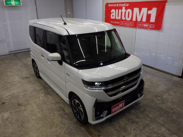 スペーシアカスタム ハイブリッドXS 4WD スズキセーフティサポート 両側パワスラ ステアリングヒーター 純正15インチAW シートバックテーブル Rオットマンシート スリムサーキュレーター HUD LEDヘッドライト 届出済未使用車(53枚目)