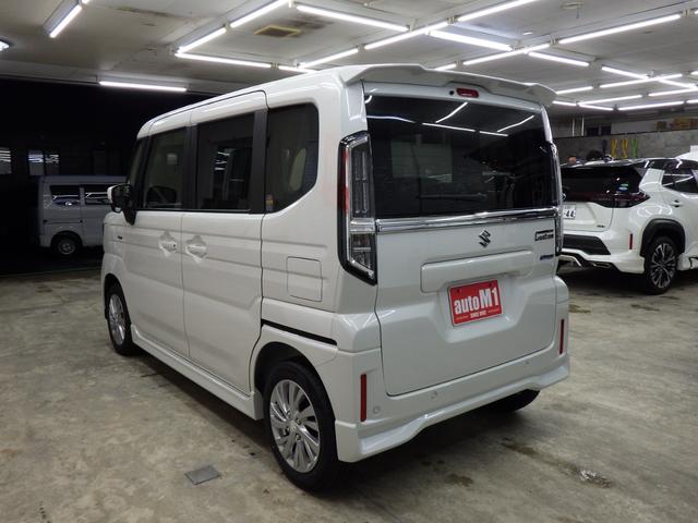スペーシアカスタム ハイブリッドGS 4WD スズキセーフティサポート 左側パワスラ レーダークルーズ F左右シートヒーター ミラーヒーター LEDヘッドライト LEDフォグ 純正14インチAW 電動パーキング ESP 届出済未使用車(9枚目)