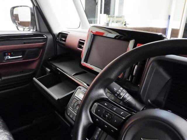 スペーシアカスタム ハイブリッドGS 4WD スズキセーフティサポート 左側パワスラ レーダークルーズ F左右シートヒーター ミラーヒーター LEDヘッドライト LEDフォグ 純正14インチAW 電動パーキング ESP 届出済未使用車(34枚目)