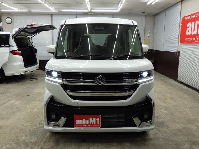 スペーシアカスタム ハイブリッドGS 4WD スズキセーフティサポート 左側パワスラ レーダークルーズ F左右シートヒーター ミラーヒーター LEDヘッドライト LEDフォグ 純正14インチAW 電動パーキング ESP 届出済未使用車(55枚目)