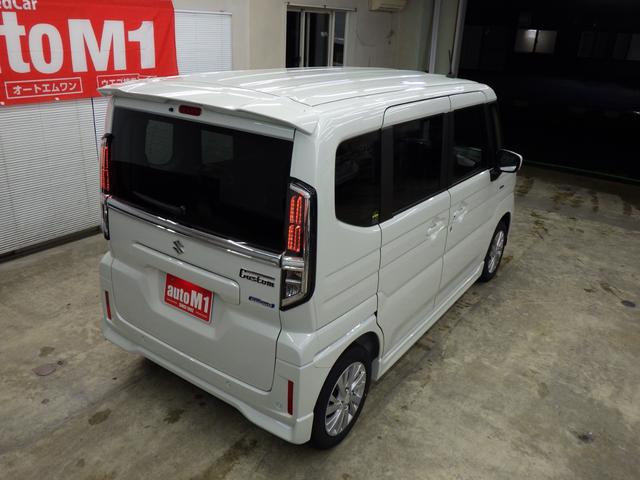 スペーシアカスタム ハイブリッドGS 4WD スズキセーフティサポート 左側パワスラ レーダークルーズ F左右シートヒーター ミラーヒーター LEDヘッドライト LEDフォグ 純正14インチAW 電動パーキング ESP 届出済未使用車(56枚目)