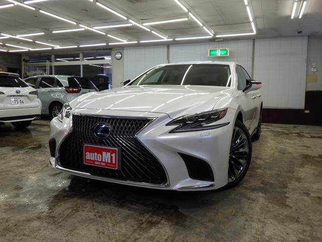 LS LS500h Iパッケージ 4WD サンルーフ 純正ナビフルセグ パノラミックビューモニター キャメル革シート オプション20インチAW スタッドレス純正19インチAWセット付属 Rパワーゲート 寒冷地仕様 ワンオーナー 禁煙車(5枚目)