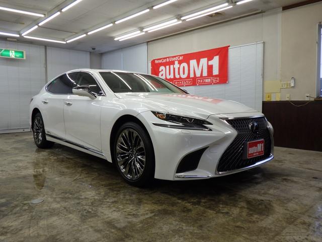 LS LS500h Iパッケージ 4WD サンルーフ 純正ナビフルセグ パノラミックビューモニター キャメル革シート オプション20インチAW スタッドレス純正19インチAWセット付属 Rパワーゲート 寒冷地仕様 ワンオーナー 禁煙車(6枚目)