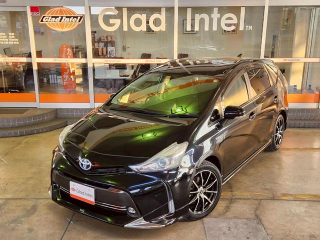 プリウスアルファ S 後期 モデリスタエアロ Bluetooth対応SDナビTV バックカメラ LEDヘッドライト&LEDフォグ デイライト ステアリングリモコン スマートキー プッシュスタート ETC 社外17インチAW(2枚目)