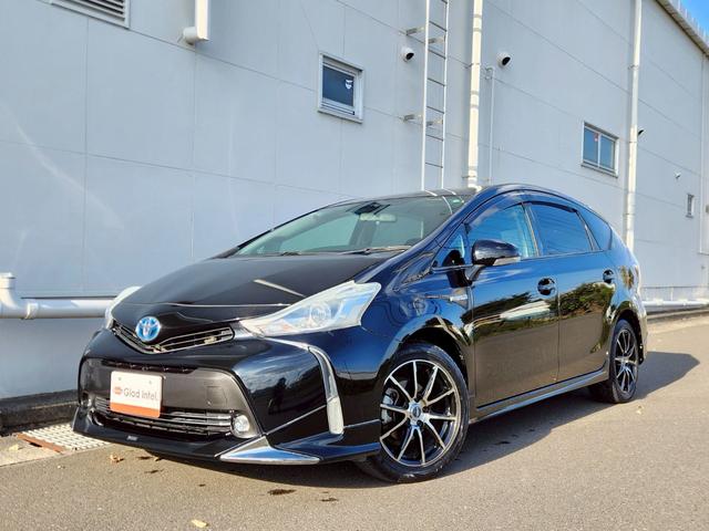 プリウスアルファ S 後期 モデリスタエアロ Bluetooth対応SDナビTV バックカメラ LEDヘッドライト&LEDフォグ デイライト ステアリングリモコン スマートキー プッシュスタート ETC 社外17インチAW(6枚目)