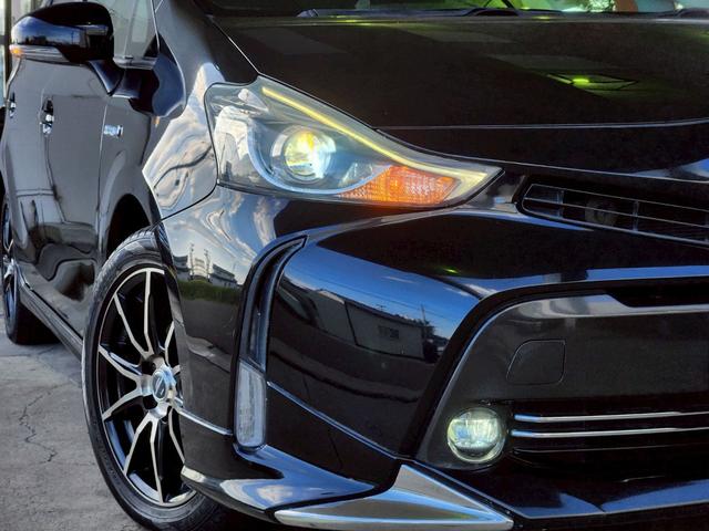 プリウスアルファ S 後期 モデリスタエアロ Bluetooth対応SDナビTV バックカメラ LEDヘッドライト&LEDフォグ デイライト ステアリングリモコン スマートキー プッシュスタート ETC 社外17インチAW(8枚目)