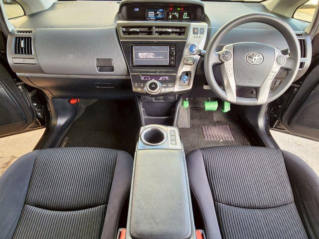 プリウスアルファ S 後期 モデリスタエアロ Bluetooth対応SDナビTV バックカメラ LEDヘッドライト&LEDフォグ デイライト ステアリングリモコン スマートキー プッシュスタート ETC 社外17インチAW(12枚目)