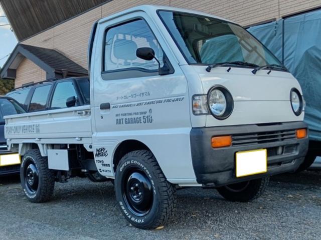 キャリイトラック 　パートタイム４ＷＤ　リフトアップ　５００Ｋｇ電動ウインチクレーン　４速マニュアル　最大積載３５０ｋｇ　カスタム軽トラック（2枚目）