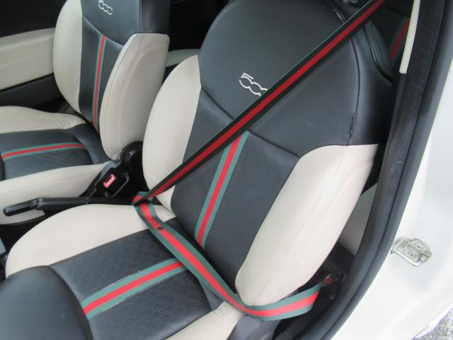 ５００Ｃ バイ　グッチ　グレード専用１５インチアルミホイール　グレード専用レザーシート　純正ＨＩＤヘッドライト　純正ＣＤチューナー　純正グッチ柄ステッカー（33枚目）