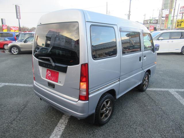 サンバーバン VB 5速マニュアル タイミングベルト交換済(99597km時) 規格外スバルハンドル LEDライト フロントガラスフィルム張り 前回車検透度測定クリア済(6枚目)