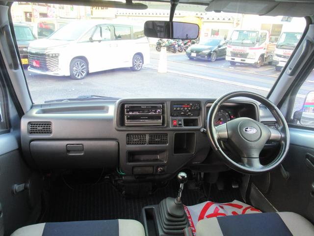 サンバーバン VB 5速マニュアル タイミングベルト交換済(99597km時) 規格外スバルハンドル LEDライト フロントガラスフィルム張り 前回車検透度測定クリア済(9枚目)