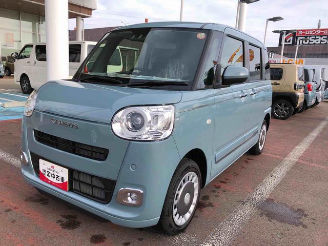 ムーヴキャンバス セオリーＧ　４ＷＤ　走行距離３４１７ｋｍ　４ＷＤ　スマートアシスト　フルホイールキャップ　オートエアコン　電動パーキングブレーキ　キーフリーシステム　スライドドア（7枚目）