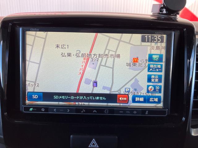 スペーシアカスタム GS 4WD 両側スライド・片側電動 ナビ TV オートライト HID スマートキー アイドリングストップ 電動格納ミラー シートヒーター ベンチシート CVT 盗難防止システム ABS CD DVD再生(3枚目)