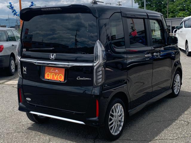 Ｎ－ＢＯＸカスタム Ｌターボ　４ＷＤ　両側パワースライドドア　ＥＴＣ　純正アルミホイール　シートヒーター　レーンキープアシスト　障害物センサー　バックカメラ　フロントフォグランプ　寒冷地仕様（4枚目）