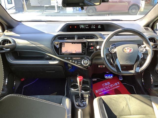 アクア G G’s 純正フルセグナビ ローダウン ETC バックカメラ 衝突被害軽減システム オートクルーズコントロール レーンアシスト オートマチックハイビーム オートライト LEDヘッドランプ ハーフレザーシート(2枚目)