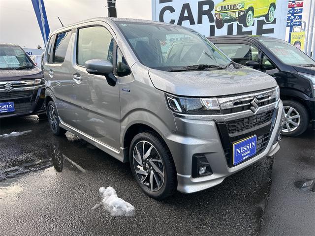 ワゴンＲカスタムＺ ＨＹＢＲＩＤ　ＺＸ　４ＷＤ　シートヒーター　オートライト　衝突被害軽減システム　アイドリングストップ　横滑り防止機能　クルーズコントロール　オートエアコン　プッシュスタート　スマートキー　純正アルミホイール　盗難防止システム（45枚目）