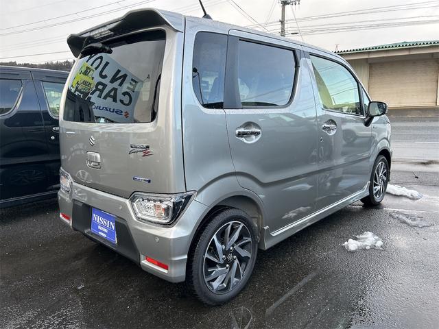 ワゴンＲカスタムＺ ＨＹＢＲＩＤ　ＺＸ　４ＷＤ　シートヒーター　オートライト　衝突被害軽減システム　アイドリングストップ　横滑り防止機能　クルーズコントロール　オートエアコン　プッシュスタート　スマートキー　純正アルミホイール　盗難防止システム（48枚目）