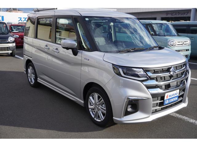 ソリオ ＨＹＢＲＩＤ　ＭＺ　３型　４ＷＤ　ＣＶＴ　全方位カメラ付ナビ　スズキコネクト対応　衝突被害軽減ブレーキシステム　先行車お知らせ機能　低速時ブレーキサポート　前後誤発進抑制機能　車線逸脱警報機能（6枚目）