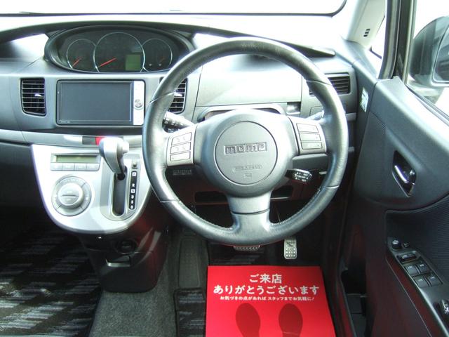 ムーヴ カスタム　ＲＳ　ターボ純正オプションレーダークルーズコントロール　プッシュスタート＆キーフリー　スペアキー　ＨＤＤナビフルセグＴＶ　ＥＴＣ　オートエアコン　ＨＩＤ＆フォグランプ　サイドエアバック　タイミングチェーン（3枚目）