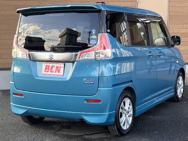 ソリオ ハイブリッドＭＸ　社外ナビ＿電動スライドドア＿前席シートヒーター＿ＥＴＣ＿フルセグＴＶ＿純正１５インチアルミ＿クルーズコントロール＿エンジンスターター＿禁煙車（5枚目）