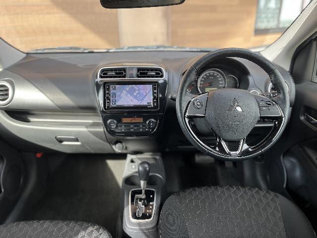 ミラージュ G ワンオーナー_スポーティエアロパッケージ_純正ナビ_バックカメラ_前後ドライブレコーダー_フルセグTV_クルーズコントロール_テールゲートガーニッシュ_リアバンパーガード_純正15インチAW_禁煙車(3枚目)