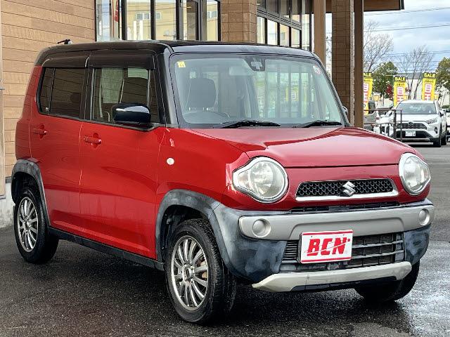 ハスラー Ｇ　４ＷＤ　社外メモリーナビ　シートヒーター　フルセグＴＶ　Ｂｌｕｅｔｏｏｔｈオーディオ　レーダーブレーキサポート　プッシュスタート　ＤＶＤ再生　　純正フロアマット　サイドバイザー　キーフリースペア有（2枚目）