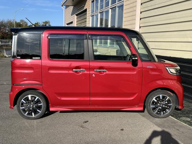 スペーシアカスタム ハイブリッドXS レーダーブレーキ 両側パワースライドドア 社外メモリーナビ フルセグTV バックカメラ Bluetooth ドライブレコーダー アイドリングストップ シートヒーター 純正アルミホイール(4枚目)