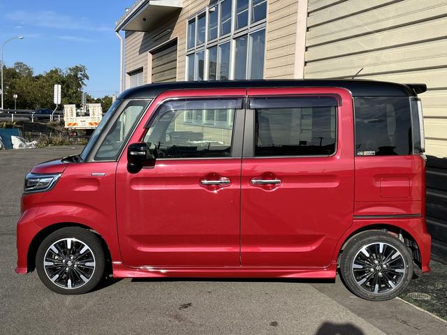 スペーシアカスタム ハイブリッドXS レーダーブレーキ 両側パワースライドドア 社外メモリーナビ フルセグTV バックカメラ Bluetooth ドライブレコーダー アイドリングストップ シートヒーター 純正アルミホイール(5枚目)