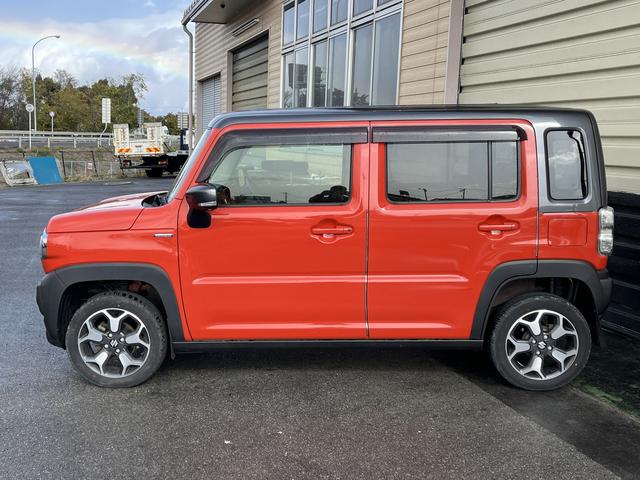 ハスラー ハイブリッドＸ　レーダーブレーキ　社外メモリーナビ　フルセグＴＶ　バックカメラ　アイドリングストップ　Ｂｌｕｅｔｏｏｔｈ　純正アルミホイール　ＨＩＤヘッドライト　オートライト　横滑り防止　ステアリングスイッチ（5枚目）