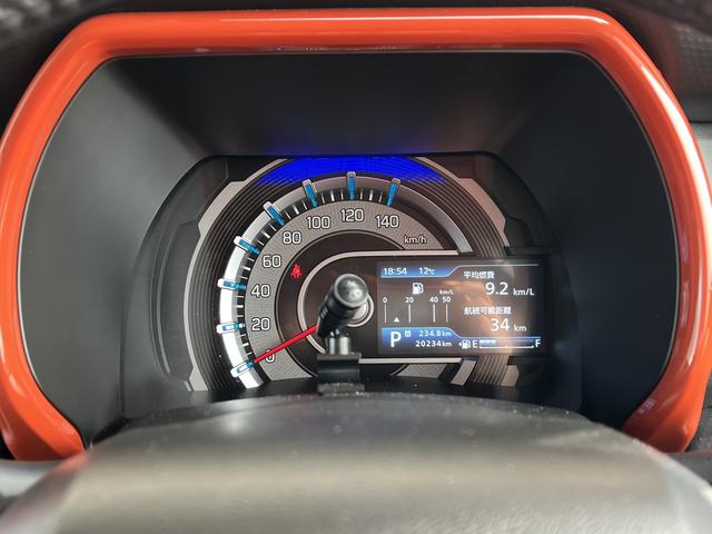 ハスラー ハイブリッドＸ　レーダーブレーキ　社外メモリーナビ　フルセグＴＶ　バックカメラ　アイドリングストップ　Ｂｌｕｅｔｏｏｔｈ　純正アルミホイール　ＨＩＤヘッドライト　オートライト　横滑り防止　ステアリングスイッチ（18枚目）