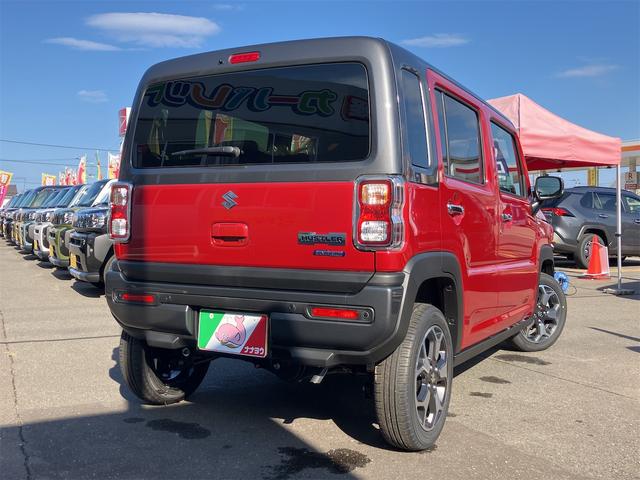 ハスラー ハイブリッドX 4WD クリアランスソナー オートクルーズコントロール レーンアシスト 衝突被害軽減システム オートライト LEDヘッドランプ スマートキー アイドリングストップ 電動格納ミラー シートヒーター(3枚目)