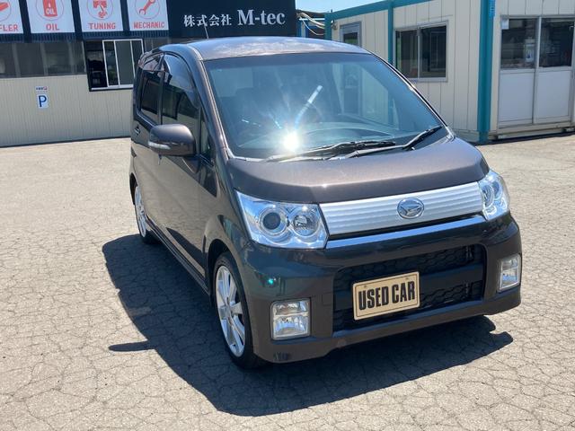 ムーヴ カスタム　ＲＳ　ＲＳターボ、ｂｌｕｅｔｏｏｔｈ接続、４ＷＤ、オートマ、軽自動車、ＭＯＭＯステアリング、１６インチアルミ、修復歴なし、スマートキー、キーレス、ＨＩＤ、コーティング施工済み（2枚目）