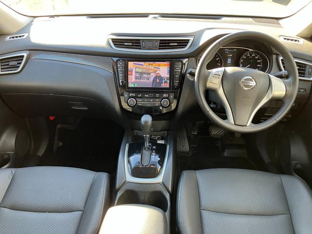 エクストレイル 20X ハイブリッド エマージェンシーブレーキP ハイブリッド4WD・スマートキー・純正ナビ/TV/DVD/BT・バックカメラ・ナビ連動2.0ETC・ハーフレザーシート・本革ステアリング・LEDヘッドライト&フォグ・17インチAW・シートヒーター(10枚目)