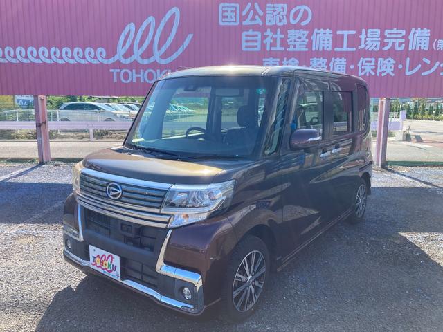 タント カスタムＸ　トップエディションＳＡＩＩ　純正８インチナビ　フルセグＴＶ　スマアシ　エコアイドル　プッシュスタート　バックカメラ　ハーフレザーシート　ＬＥＤライト　パワスライドドア（2枚目）