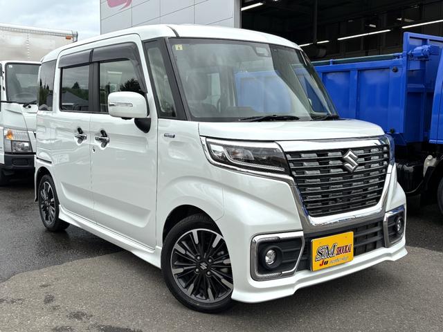 スペーシアカスタム ハイブリッドＸＳターボ　４ＷＤ　全方位モニター用カメラＰＫＧ　純正ＯＰナビ　フルセグＴＶ　全方位モニター　両側Ｐスライドドア　Ｆシートヒーター　ドラレコ　ＥＧスターター　ＬＥＤライト　フォグ　クルコン　ＨＵＤ　リヤＰセンサー（9枚目）