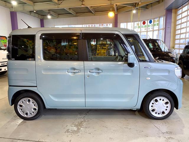 スペーシア ハイブリッドＸ　４ＷＤ　純正オプションナビ　フルセグＴＶ　ＥＴＣ　両側電動スライドドア　オートライト　スリムサーキュレーター　スマートキー　前席シートヒーター　衝突被害軽減ブレーキ　Ｒパーキングセンサー（4枚目）