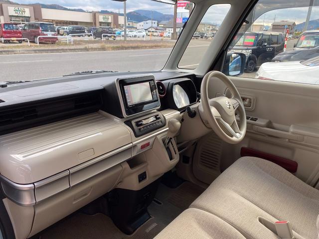 スペーシア ハイブリッドＸ　４ＷＤ　純正オプションナビ　フルセグＴＶ　ＥＴＣ　両側電動スライドドア　オートライト　スリムサーキュレーター　スマートキー　前席シートヒーター　衝突被害軽減ブレーキ　Ｒパーキングセンサー（14枚目）