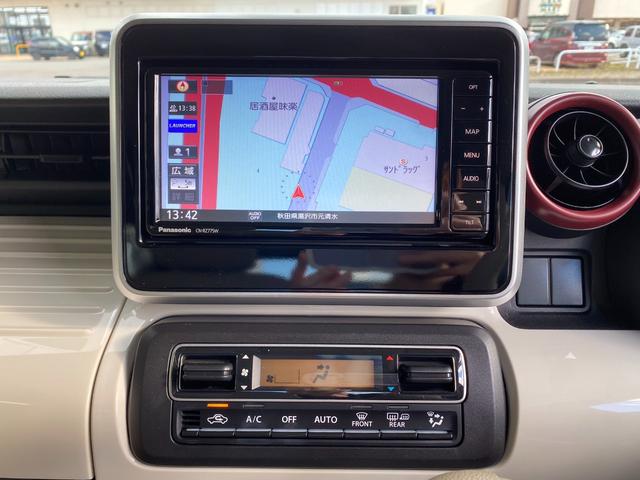 スペーシア ハイブリッドＸ　４ＷＤ　純正オプションナビ　フルセグＴＶ　ＥＴＣ　両側電動スライドドア　オートライト　スリムサーキュレーター　スマートキー　前席シートヒーター　衝突被害軽減ブレーキ　Ｒパーキングセンサー（32枚目）