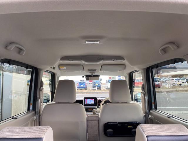スペーシア ハイブリッドＸ　４ＷＤ　純正オプションナビ　フルセグＴＶ　ＥＴＣ　両側電動スライドドア　オートライト　スリムサーキュレーター　スマートキー　前席シートヒーター　衝突被害軽減ブレーキ　Ｒパーキングセンサー（49枚目）