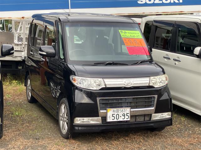 タント カスタムＲＳ　４ＷＤ　電動スライドドア　ＨＩＤ　スマートキー　電動格納ミラー　シートヒーター　ベンチシート　ターボ　ＣＶＴ　盗難防止システム　ＡＢＳ　ＣＤ　ＭＤ　ミュージックプレイヤー接続可　アルミホイール（16枚目）