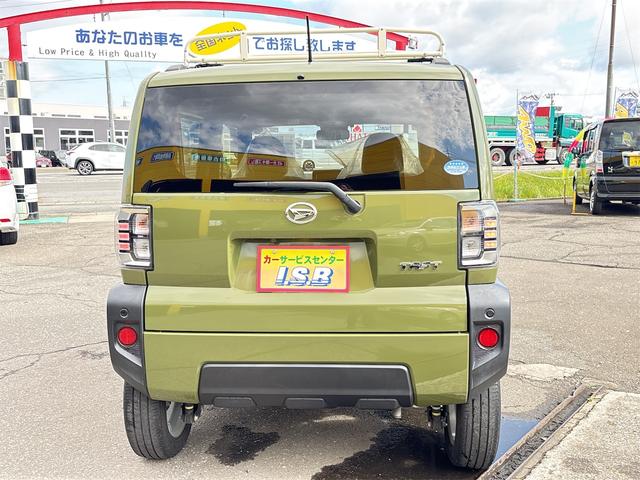 タフト Ｇ　４ＷＤ【修復歴無　禁煙車】ナビ　ＴＶ　全周囲カメラ　ＯＰルーフキャリア　ＬＥＤヘッドライト　サンルーフ　クリアランスソナー　衝突被害軽減システム　ヘッドライトウォッシャー　アイドリングストップ（6枚目）