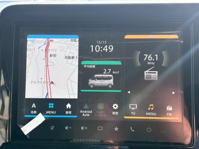 スペーシアギア ハイブリッドＸＺ　ターボ【４ＷＤ／届出済未使用車】　【全方位モニター付９型ナビ／スズキセーフティサポート】【衝突軽減システム／車線逸脱警告／追従クルコン】【両側電動スライド／ＬＥＤヘッドライト／パドルシフト】【フルセグＴＶ／ＢＴ接続】【シートヒーター】（11枚目）