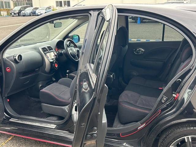 マーチ ニスモ　Ｓ【禁煙車】【５速マニュアル】　【２０２４年製夏タイヤ】【ＳＤナビ／ブルートゥース／フルセグＴＶ／ＤＶＤ再生】【専用１６インチアルミ／ＮＩＳＭＯドアストライカー】【専用エアロ】【オートエアコン】【インテリキー／プッシュスタート】（40枚目）