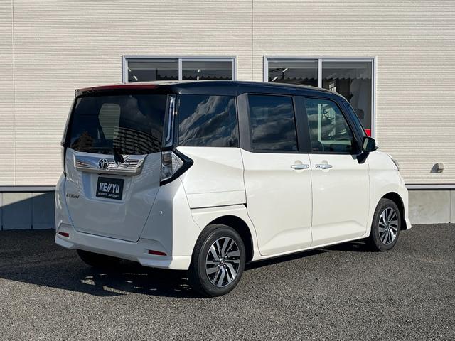 ルーミー カスタムＧ【後期型】【禁煙車】【両側電動スライドドア】　【衝突軽減／車線逸脱警告／追従クルコン／コーナーセンサー】【ＳＤナビ／ブルートゥース／バックカメラ】【ＬＥＤヘッドライト／オートライト】【アイドリングストップ】【電子パーキング】【スマートキー】（4枚目）