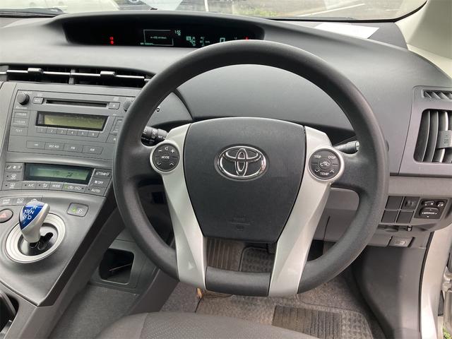 プリウス Ｓ　ＥＴＣ　アルミホイール　ＣＶＴ　スマートキー　電動格納ミラー　盗難防止システム　ＣＤ　ミュージックプレイヤー接続可　衝突安全ボディ　ＡＢＳ　ＥＳＣ　エアコン　パワーステアリング　パワーウィンドウ（6枚目）