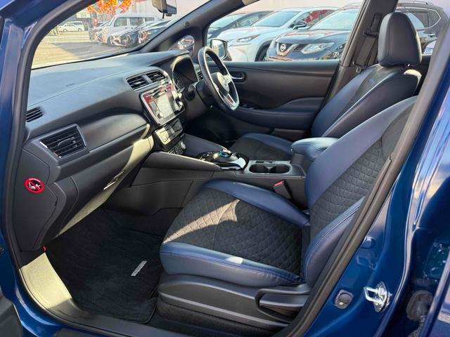 リーフ オーテック 純正ナビTV アラウンドビューモニター ハーフレザーシート シートヒーター スマートインナーミラー プロパイロット BSM ETC ハンドルヒーター フロアマット 純正17インチアルミ スマートキー(46枚目)